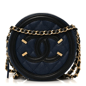 Chanel Caviar Quilted Round Filigree