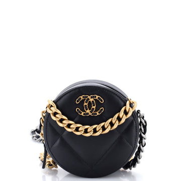 Chanel 19 Round Clutch With Chain