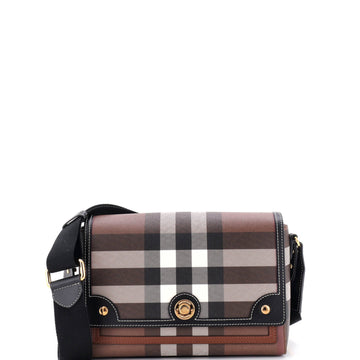 Burberry Note Crossbody Bag Check Canvas