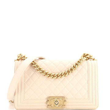 Chanel Boy Flap Bag Quilted Lambskin Old