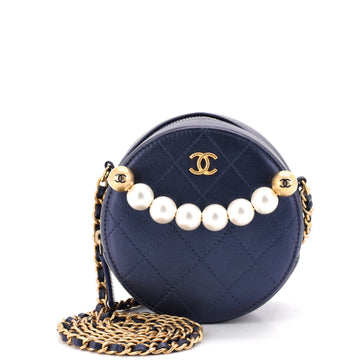 Chanel Chic Pearls Round Clutch With