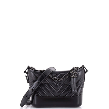 Chanel So Black Gabrielle Hobo Chevron