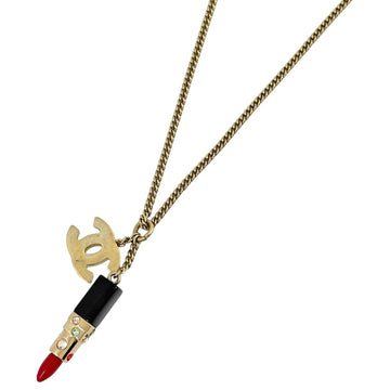 Chanel Cc Logo Pendant Necklace Metal