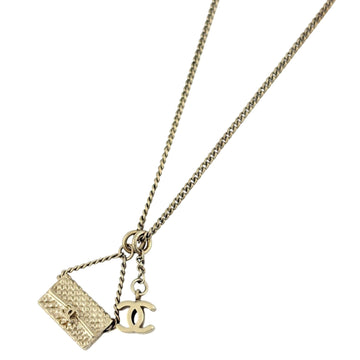 Chanel Cc Logo Pendant Necklace Metal