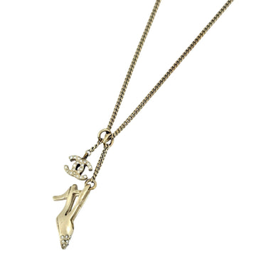 Chanel Cc Logo Pendant Necklace Metal
