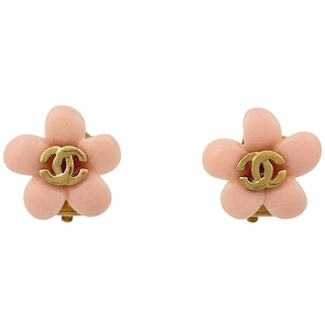 Chanel Cc Logo Flower Clip-On Earrings