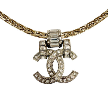 Chanel Cc Logo Pendant Necklace Sterling