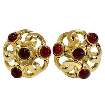 Chanel Cc Logo Clip-On Earrings Gold-