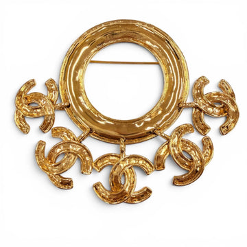 Chanel Cc Logo Circle Brooch Metal