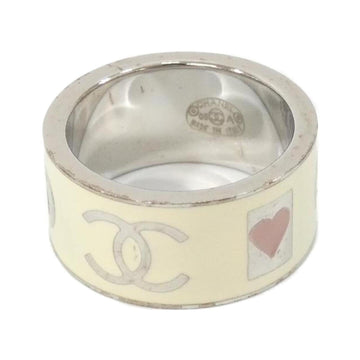 Chanel Ring Metal Black Pink White