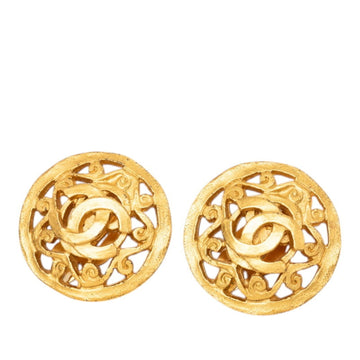 Chanel Cc Logo Clip-On Earrings Metal
