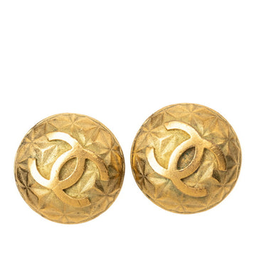 Chanel Cc Logo Clip-On Earrings Metal