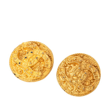 Chanel Cc Logo Clip-On Earrings Metal