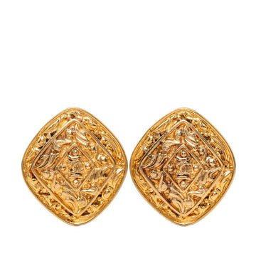 Chanel Cc Logo Clip-On Earrings Metal