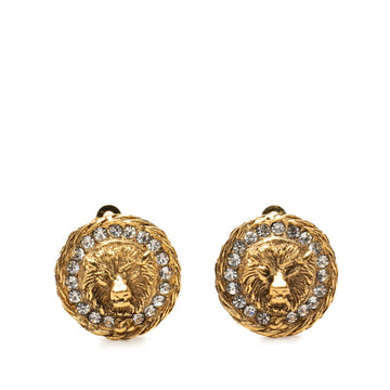 Chanel Cc Logo Clip-On Earrings Gold-