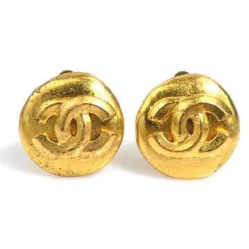 Chanel Cc Logo Clip-On Earrings Gold-