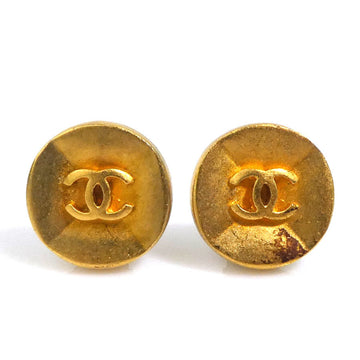 Chanel Cc Logo Clip-On Earrings Gold-