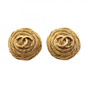Chanel Cc Logo Circle Clip-On Earrings