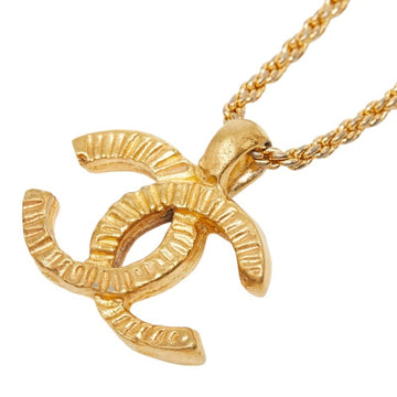 Chanel Cc Logo Pendant Necklace Metal