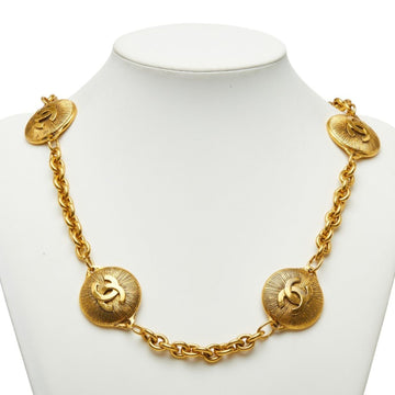 Chanel Cc Logo Chain Pendant Necklace