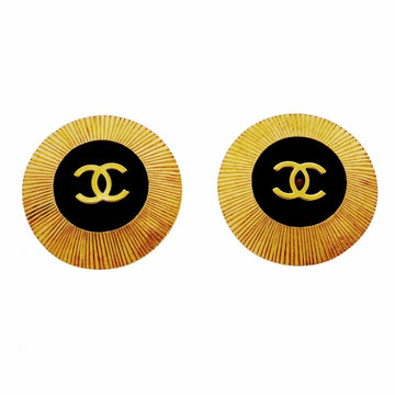 Chanel Cc Logo Circle Clip-On Earrings