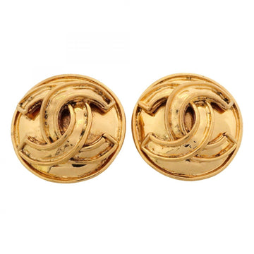 Chanel Cc Logo Circle Clip-On Earrings