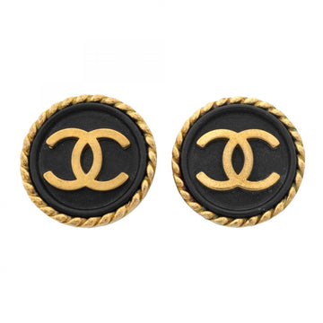 Chanel Cc Logo Circle Clip-On Earrings