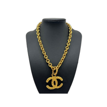 Chanel Cc Logo Pendant Necklace Metal