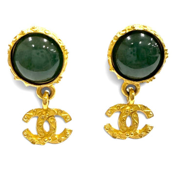 Chanel Cc Logo Clip-On Earrings Gold-