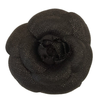 Chanel Corsage Brooch Canvas Black