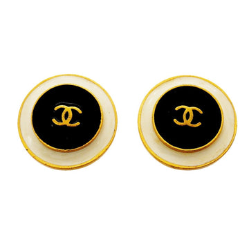 Chanel Cc Logo Circle Clip-On Earrings