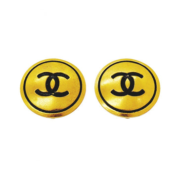 Chanel Cc Logo Circle Clip-On Earrings