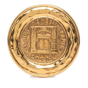 Chanel Vintage Brooch Round Metal