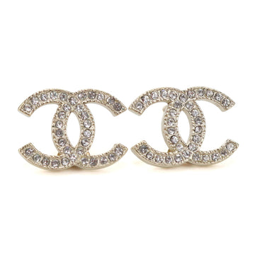 Chanel Cc Logo Earrings Gold-Tone Metal