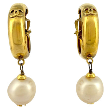 Chanel Cc Logo Hoop Clip-On Earrings