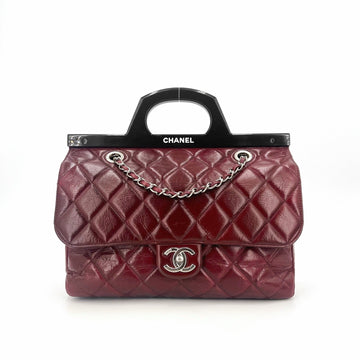 Chanel Cc Delivery Tote Quilted Glazed