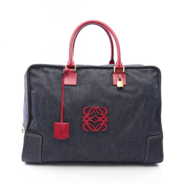 Loewe Amazona 50 Boston Handbag Denim