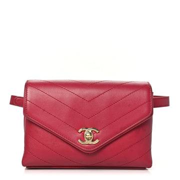 Chanel Calfskin Chevron Stitched Coco