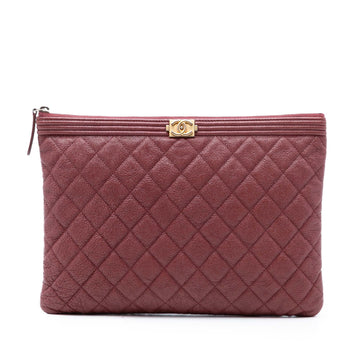 Chanel Medium Quilted Caviar Boy O Case