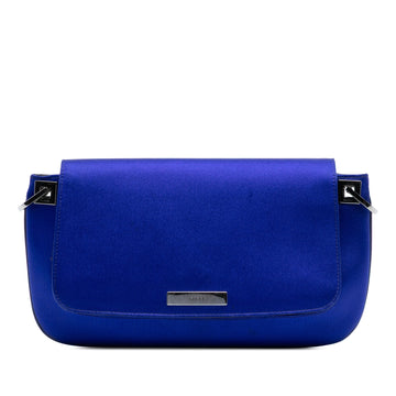 Gucci Satin Chain Bag Pre-Loved Blue