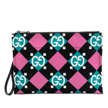 Gucci Jumbo Gg Canvas Geometric Print