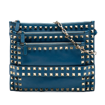 Valentino Leather Rockstud Triple Zip