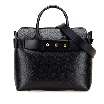 Burberry Small Tb Embossed Leather Belt