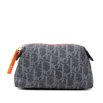 Dior Oblique Denim Flight Cosmetic Pouch