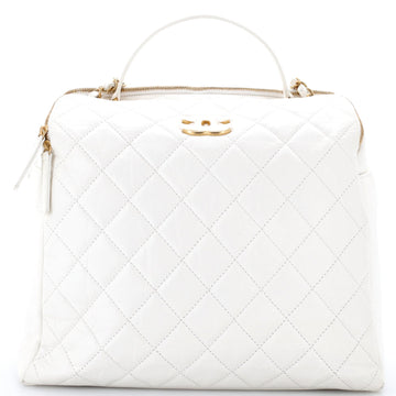 Chanel Cc Double Zip Top Handle Bowler