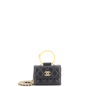 Chanel Pearl Crown Clutch With Chain