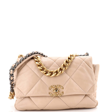 Chanel 19 Flap Bag Quilted Leather Large