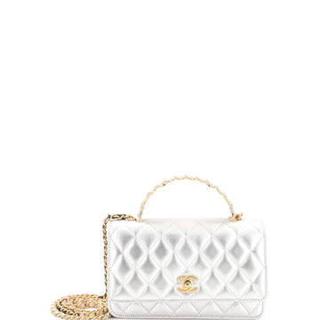 Chanel Pick Me Up Logo Handle Wallet On