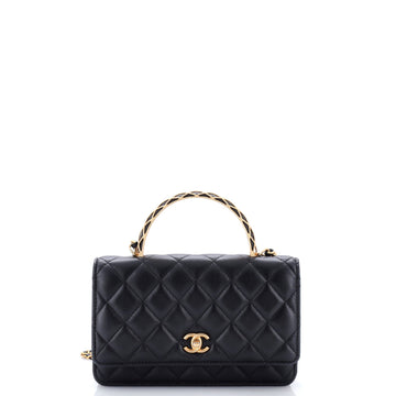 Chanel Pick Me Up Logo Handle Wallet On