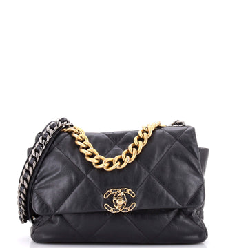 Chanel 19 Flap Bag Quilted Leather Large
